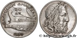 GRÈCE 20 Drachmes 1930 Londres