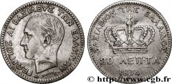 GRÈCE 20 Lepta Georges Ier 1874 Paris