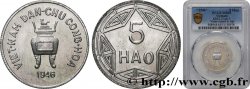 VIETNAM 5 Hao, variété à valeur en relief - Flanc Bruni 1946
