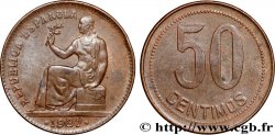 ESPAGNE 50 Centimos monnayage républicain 1937 Madrid