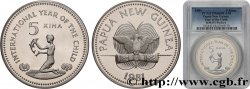 PAPUA-NEUGUINEA Piéfort 5 Kina Proof Année Internationale de l’Enfant 1981