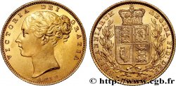 GRANDE BRETAGNE - VICTORIA 1 Souverain buste jeune 1852 Londres