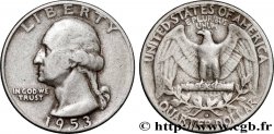 ÉTATS-UNIS D AMÉRIQUE 1/4 Dollar Georges Washington 1953 Denver