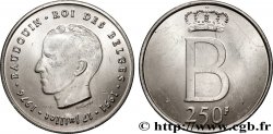 BELGIQUE 250 Francs jubilé d’argent du roi Baudouin légende française 1976 Bruxelles