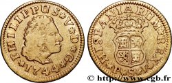 ESPAGNE - ROYAUME D ESPAGNE - PHILIPPE V DE BOURBON 1/2 Escudo 1744 Séville