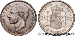 SPAIN 5 Pesetas Alphonse XII 1882 Madrid
