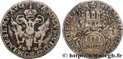 GERMANY - FREE CITY OF HAMBURG 4 Schilling armes de la ville / aigle impérial 1738 Hambourg