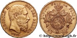 GOLD, PALLADIUM & PLATINUM INVESTMENT 20 Francs Léopold II 1874 Bruxelles