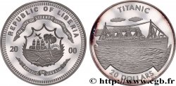LIBERIA 20 Dollars Proof Titanic 2000