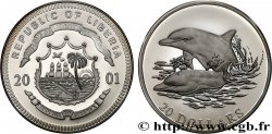 LIBERIA 20 Dollars Proof Dauphin 2001