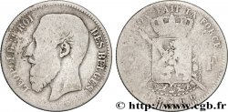 BELGIUM 2 Francs Léopold II légende française 1866 Bruxelles