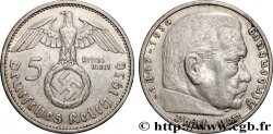 ALLEMAGNE 5 Reichsmark Maréchal Paul von Hindenburg 1936 Berlin