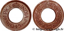 BRITISH INDIA 1 Pice 1945 Calcutta