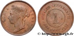 MALAYSIA - STRAITS SETTLEMENTS 1 Cent Victoria 1877 Londres
