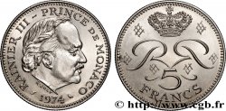 MONACO 5 Francs Rainier III 1974 Paris
