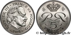 MONACO 5 Francs Rainier III 1974 Paris