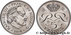 MONACO 5 Francs Rainier III 1974 Paris