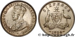 AUSTRALIE 6 Pence Georges V 1934 Melbourne