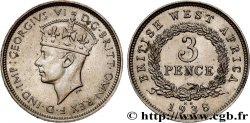 AFRIQUE OCCIDENTALE BRITANNIQUE 3 Pence Georges VI 1938 Kings Norton