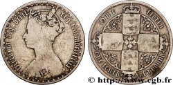 ROYAUME-UNI 1 Florin Victoria couronnée style gothique 1879 Londres