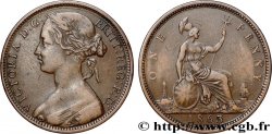 ROYAUME-UNI 1 Penny Victoria “Bun Head” 1863