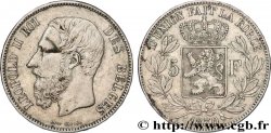 BELGIUM - KINGDOM OF BELGIUM - LEOPOLD II 5 Francs 1870