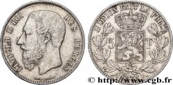 BELGIUM - KINGDOM OF BELGIUM - LEOPOLD II 5 Francs 1871
