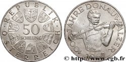 AUTRICHE 50 Schilling 100e anniversaire de la Valse du Danube Bleu par Johann Strauss 1967