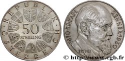 AUSTRIA 50 Schilling 100e anniversaire de la naissance du Dr Karl Renner,1er président de la 2e république 1970