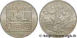 AUSTRIA 100 Schilling 50e anniversaire de la naissance du Schilling 1975