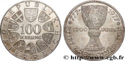 AUSTRIA 100 Schilling 1200e anniversaire de la fondation du monastère bénédictin de Kremsmünster 1977