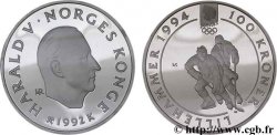 NORWEGEN 100 Kroner BE J.O. Lillehammer 1994 - hockey 1992 Konsberg