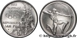 SAN MARINO 100 Lire XXIIe Jeux Olympiques 1980 Rome