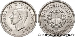 REGNO UNITO 3 Pence Georges VI 1938