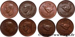 ROYAUME-UNI 4 x 1 Farthing Georges VI n.d.