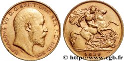 OR, PALLADIUM ET PLATINE INVESTISSEMENT 1/2 Souverain Edouard VII 1910 Londres
