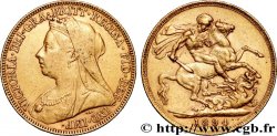 OR, PALLADIUM ET PLATINE INVESTISSEMENT 1 Souverain Victoria type vieille tête 1894 Londres