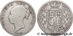 ROYAUME-UNI 1/2 Crown Victoria tête jeune 1875