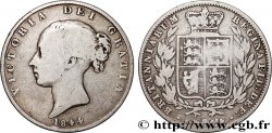 ROYAUME-UNI 1/2 Crown Victoria tête jeune 1844