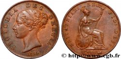 ROYAUME-UNI 1/2 Penny Victoria “tête jeune” 1854