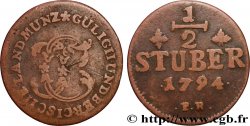 ALEMANIA - JÜLICH-BERG 1/2 Stuber Carl Théodore de Bavière - Duché de Jülich-Berg 1794 Düsseldorf