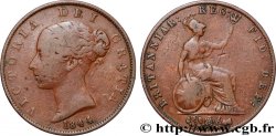 ROYAUME-UNI 1/2 Penny Victoria “tête jeune” 1844