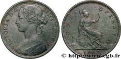 ROYAUME-UNI 1 Penny Victoria “Bun Head” 1862 Londres
