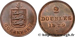 GUERNESEY 2 Doubles armes du baillage de Guernesey 1929 Heaton