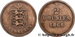 GUERNESEY 2 Doubles armes du bailliage de Guernesey 1868 Londres