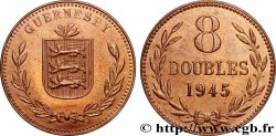 GUERNESEY 8 Doubles armes du baillage de Guernesey 1945 Heaton