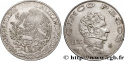 MEXICO 5 Pesos Vicente Guerrero variété à grande date 1976 Mexico