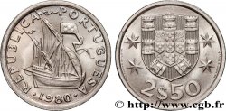 PORTUGAL 2 1/2 Escudos emblème / voilier 1980 Lisbonne