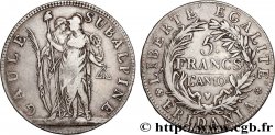 ITALY - SUBALPINE GAUL 5 Francs an 10 1802 Turin