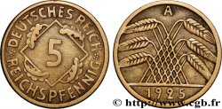 GERMANY 5 Reichspfennig gerbe de blé 1925 Berlin